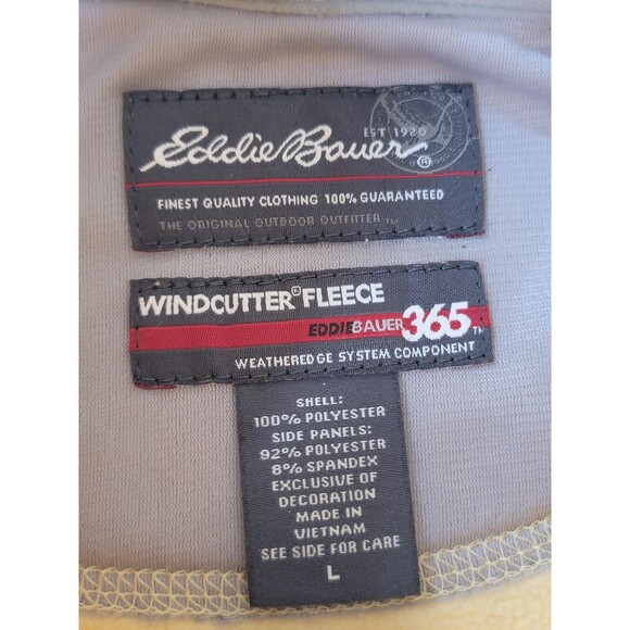 Eddie Bauer Vest Womens Large Yellow Windcutter Fleece 365 Polartec Full Zip - Picture 2 of 15